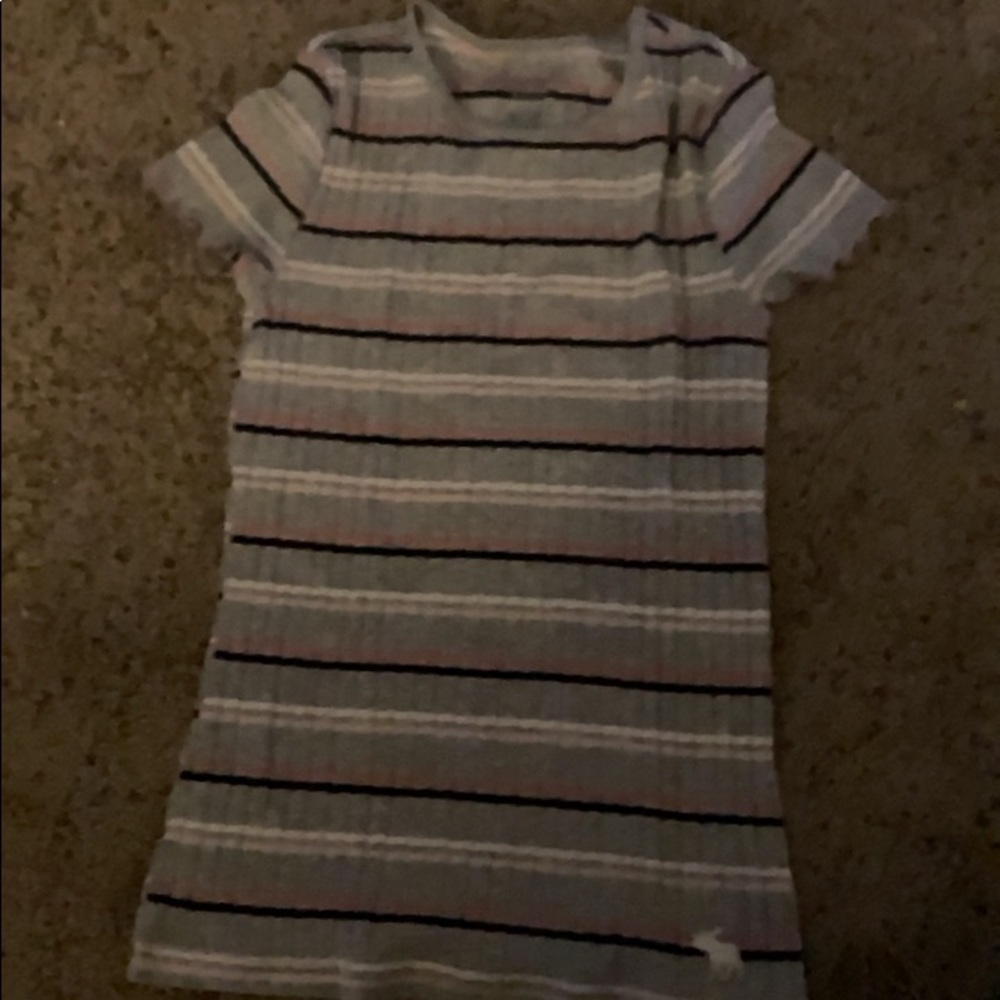 Abercrombie gray striped shirt